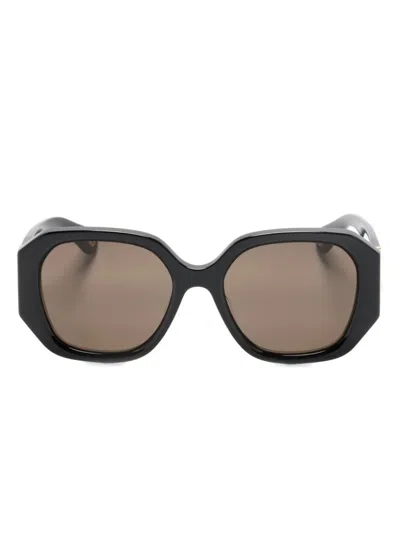 Chloé Marcie Square Sunglasses In Black