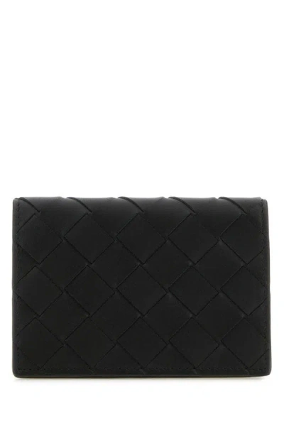 Bottega Veneta Man Black Leather Intrecciato Wallet