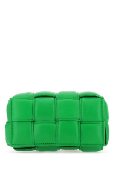 Bottega Veneta Woman Grass Green Nappa Leather Padded Cassette Belt Bag