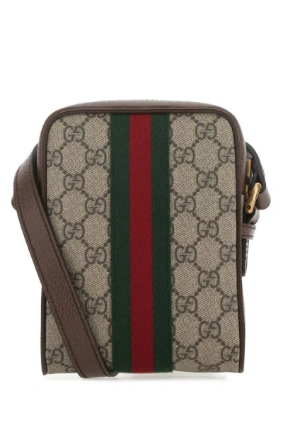 Gucci Man Gg Supreme Fabric Ophidia Crossbody Bag In Multicolor