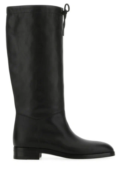 Gucci Woman Black Leather Boots