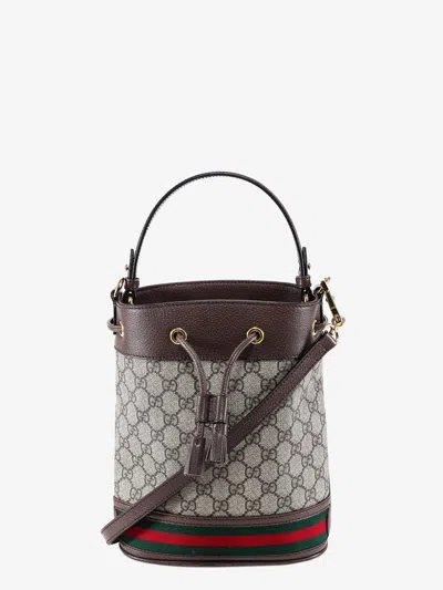 Gucci Woman Ophidia Woman Beige Bucket Bags In Cream