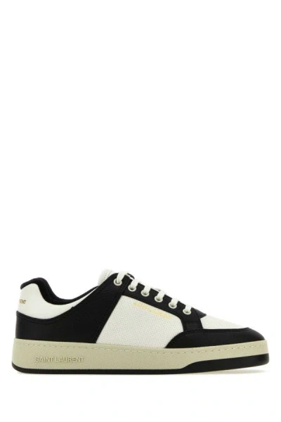 Saint Laurent Two-tone Leather Sl/61 Sneakers In Multicolor