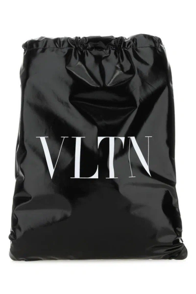 Valentino Garavani Black Leather Vltn Sack