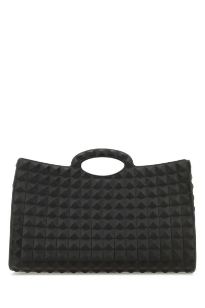Valentino Garavani Black Rubber Le Troisiã¨me Shopping Bag