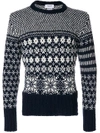 THOM BROWNE PATTERNED CREW NECK SWEATER,MKA090A0027812331569