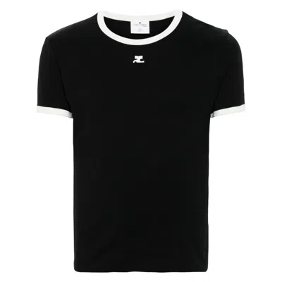 Courrèges T-shirts And Polos In Black