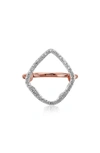 Monica Vinader Riva Hoop Diamond Ring In Rose Gold/ Diamond