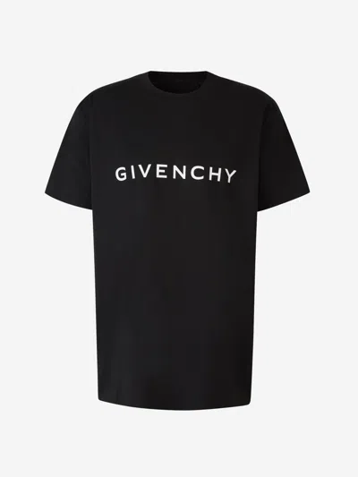Givenchy Cotton Logo T-shirt In Logo Printed On The Front