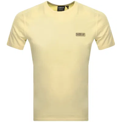 Barbour International Small Logo Mens T-shirt In Dusty Yellow