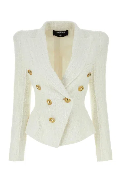 Balmain Jackets And Vests In White