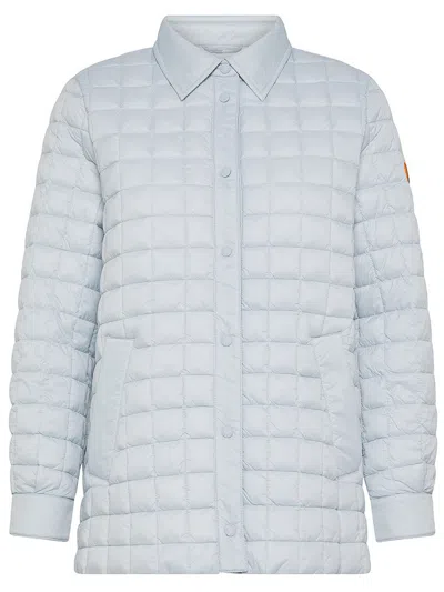 Save The Duck Short Quilted Ula Down Jacket With Pockets In Grey
