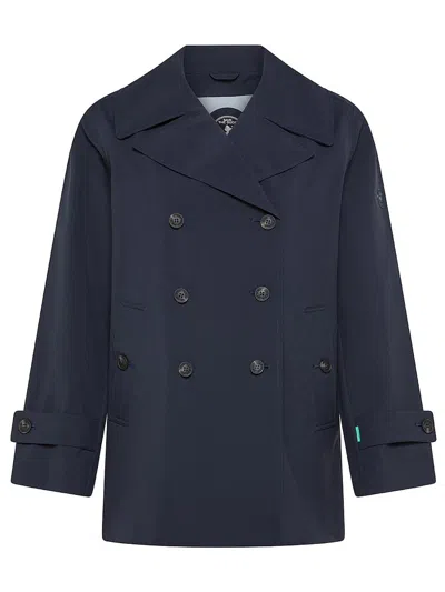 Save The Duck Sofi Double-breasted Short-cut Trench Coat In Black