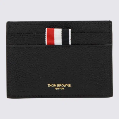 Thom Browne Black Leather Pebble Card Holder