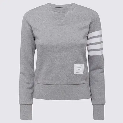 Thom Browne Light Grey Cotton 4-bar Sweatshirt In Lt Grey