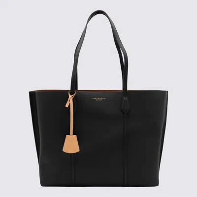 Tory Burch Black Leather Perry Triple-compartment Tote Bag