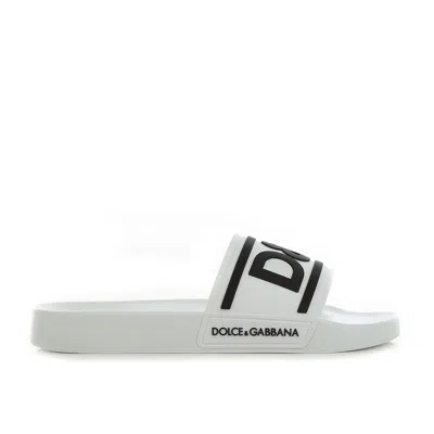 Dolce & Gabbana Logo Slides In White