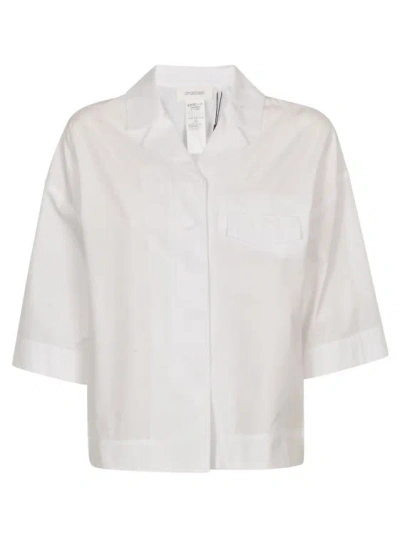 Sportmax Words Soft Cotton Poplin Shirt In White
