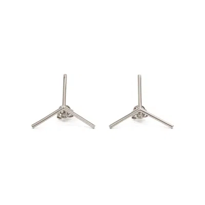 Y/project Silver Mini Y Earrings In Not Applicable
