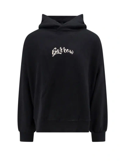 Barrow Cotton Sweatshirt With Frontal Logo In Black