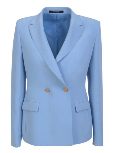 Tagliatore Double-breasted Tailored Blazer In Blue