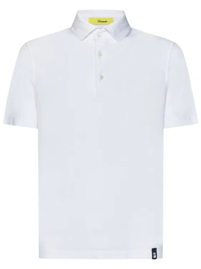 Drumohr Jersey Cotton Polo Shirt In White