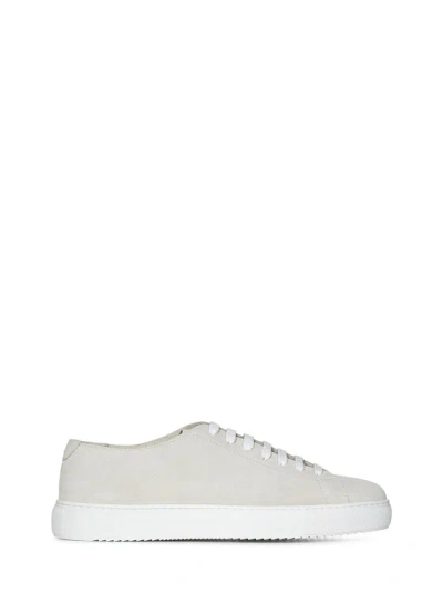 Doucal's Light Grey Suede Trainers In White