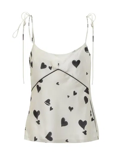 Marni Top Bunch Of Hearts In White