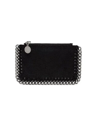 Stella Mccartney Falabella Zipped Wallet In Black
