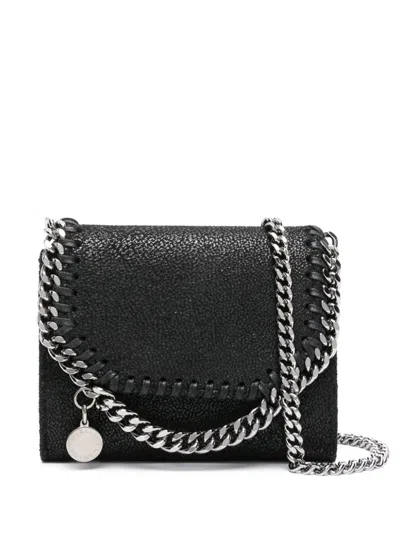Stella Mccartney Small Falabella Chain-link Wallet In Black