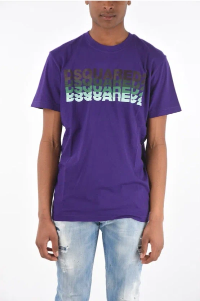 Dsquared2 Crew-neck Cool Fit T-shirt In Purple