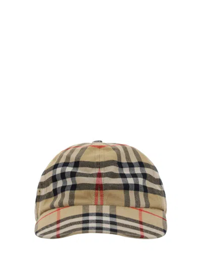 Burberry Baseball Hat In Archive Beige