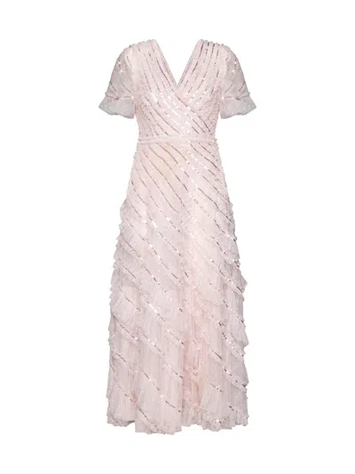 Needle &amp; Thread Dress In Peony Pink