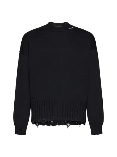 Marni Black Twisted Sweater In 00n99 Black