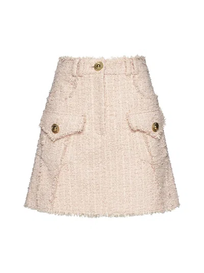 Balmain Skirt In Nude Rosè