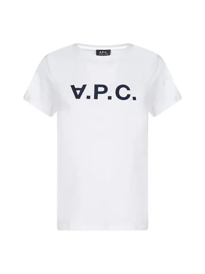 Apc Logo T-shirt In Blue