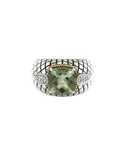 Andrea Candela Ibiza 18k & Silver 3.90 Ct. Tw. Diamond & Green Amethyst Ring