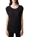 Zadig & Voltaire Zadig&voltaire Womens Noir Donate Star-embellished Jersey T-shirt In Black