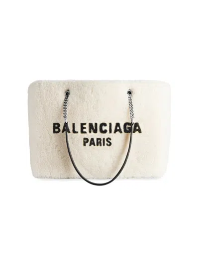 Balenciaga Duty Free Medium Tote Bag In White