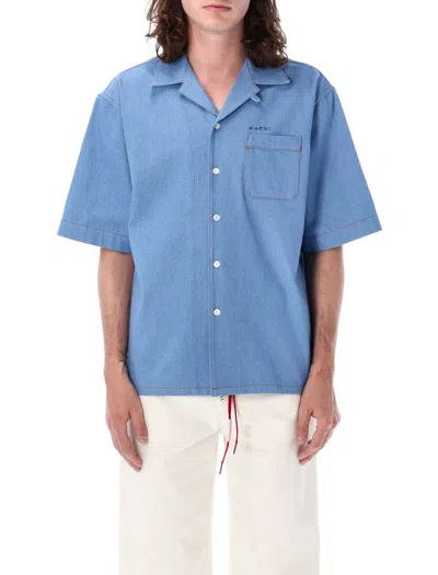 Marni Shirt S/s In Azure