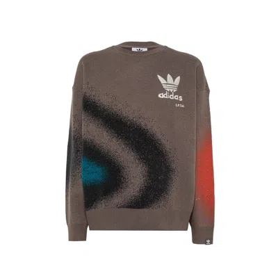 Adidas Originals Logo Embroidered Knitted Jumper In Multi