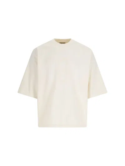 Fear Of God Crew-neck Cotton T-shirt In Bianco