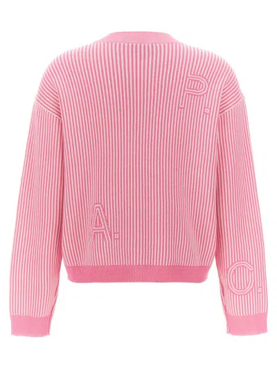 Apc A.p.c. Two-tone Cotton Sweater In Pink