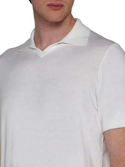 Brunello Cucinelli White Cotton Polo Shirt