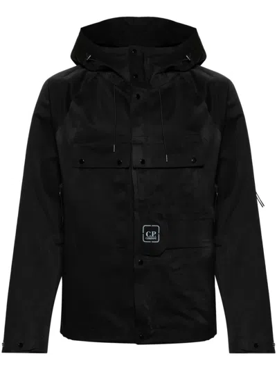 C.p. Company Hooded Jacket In Black