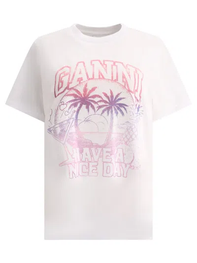 Ganni Cocktail White T-shirt