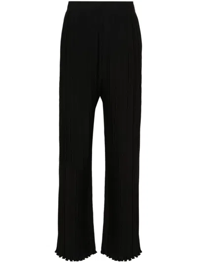 Lanvin Pleated Effect Trousers In Black