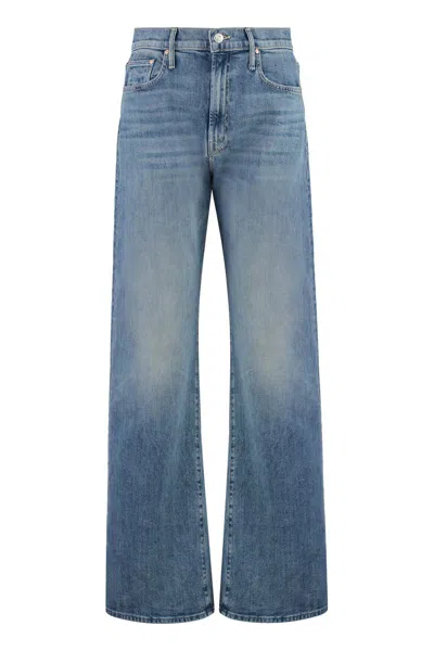 Mother Wide-leg Jeans In Denim