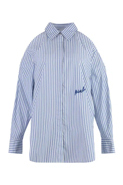Pinko Canterno Cotton Shirt Clothing In Blue