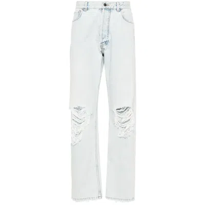 The Row Burted Jean Distressed Jeans In Blue
